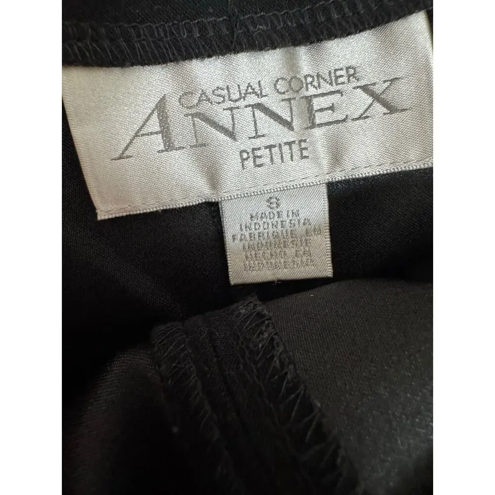 Vintage Casual Corner Annex Black Faux Suede Midi Skirt Size Small - Picture 5 of 7